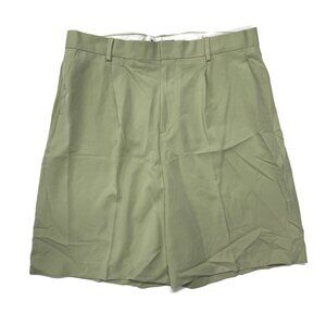 ASOS Design Shorts Mens 36 Mint‎ Green Pleated Polyester Blend Golf Chino Casual